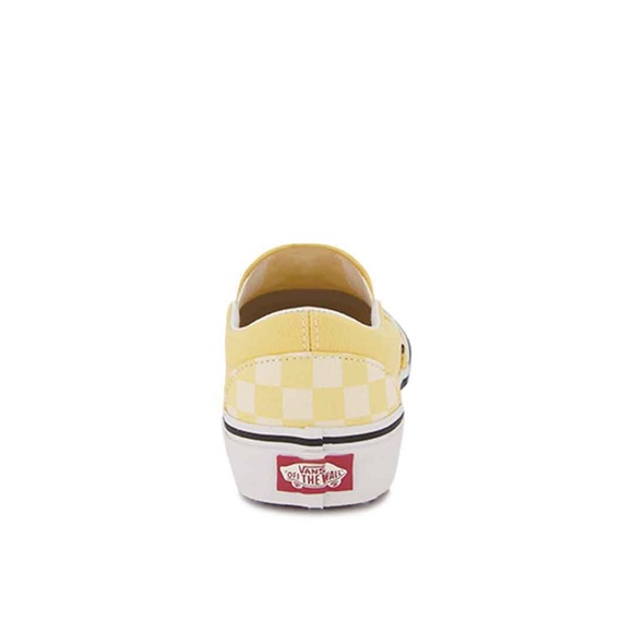 Vans Slip-On Yellow & White Cherboard Skate Shoes - Picture 2 of 5